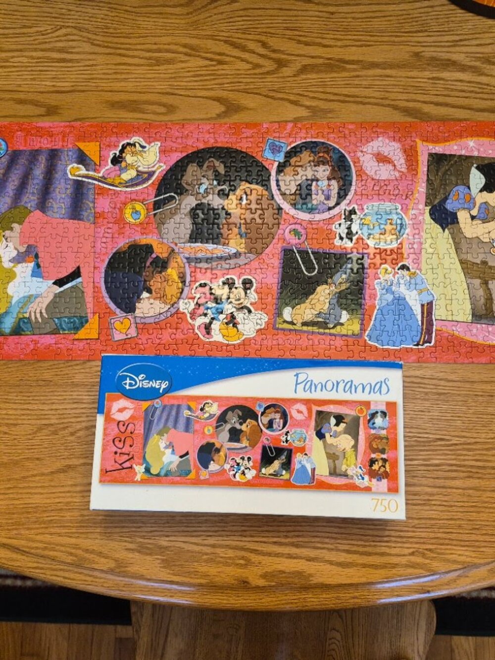750 piece Jigsaw Puzzle "The Disney Kiss" Panoramas